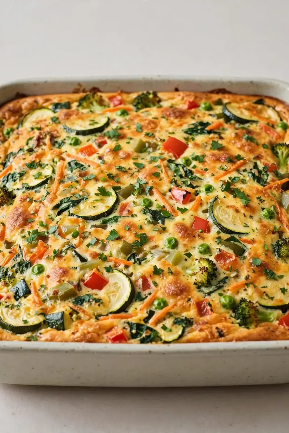 Crustless Quiche Casserole with Mixed Veggies