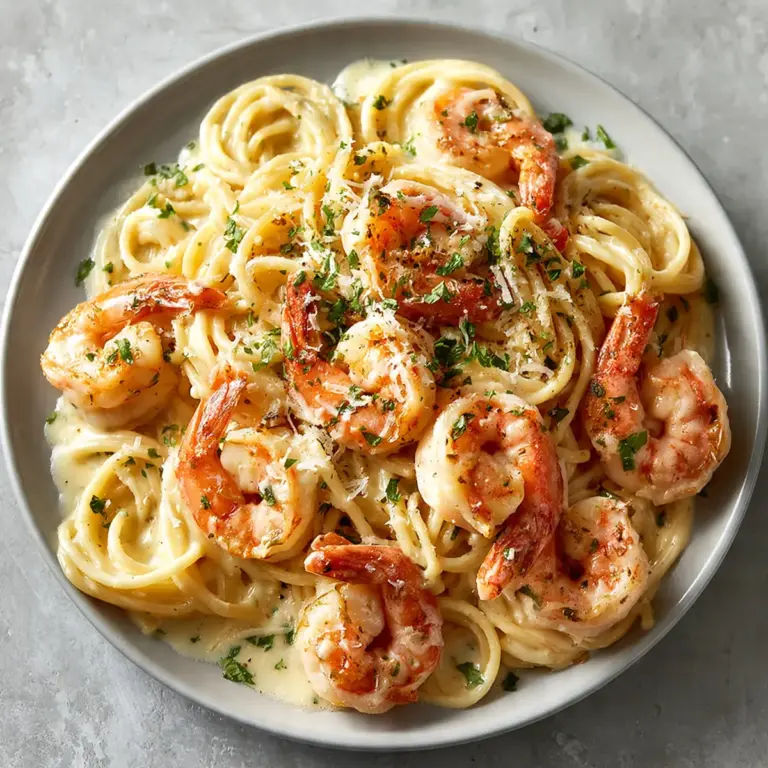 Cremige Garnelen-Spaghetti