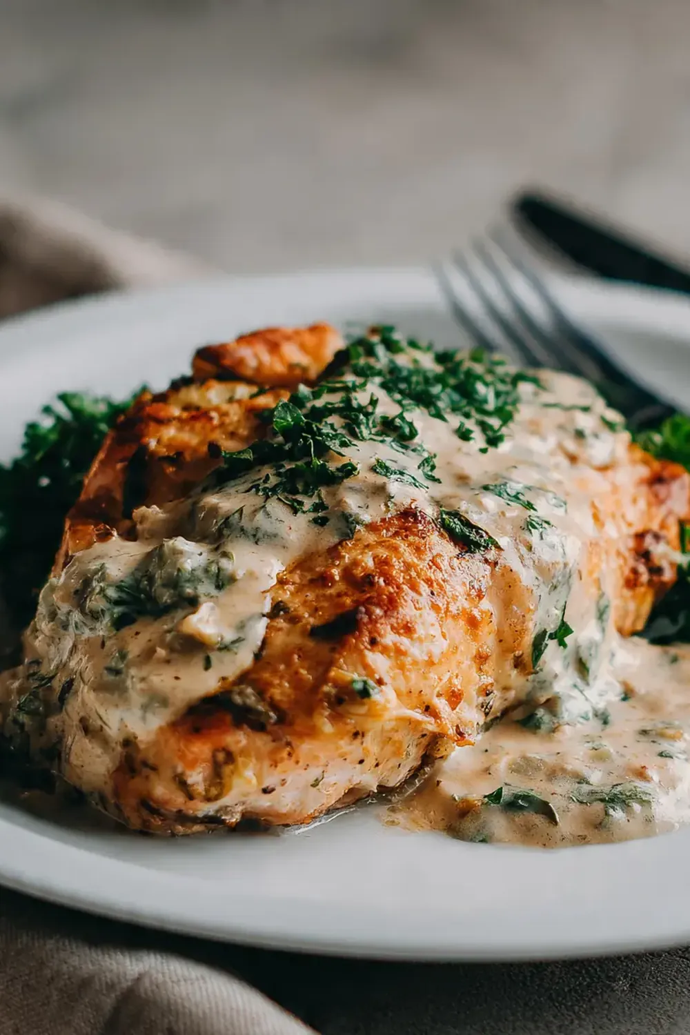 Creamy Baked Salmon Recipe