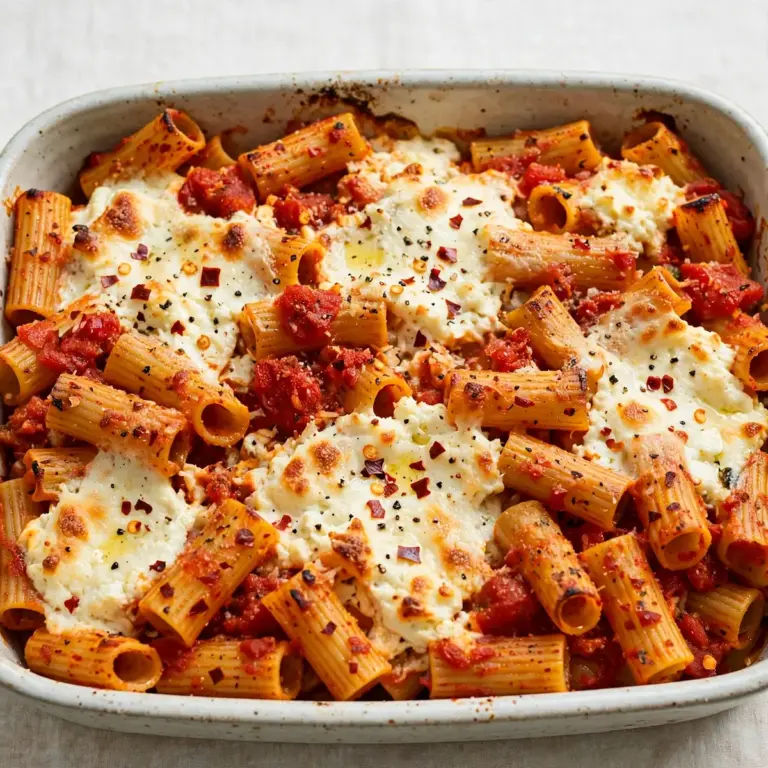 Eindrucksvolle Scharfe Tomaten-Ricotta-Backpasta für Gäste