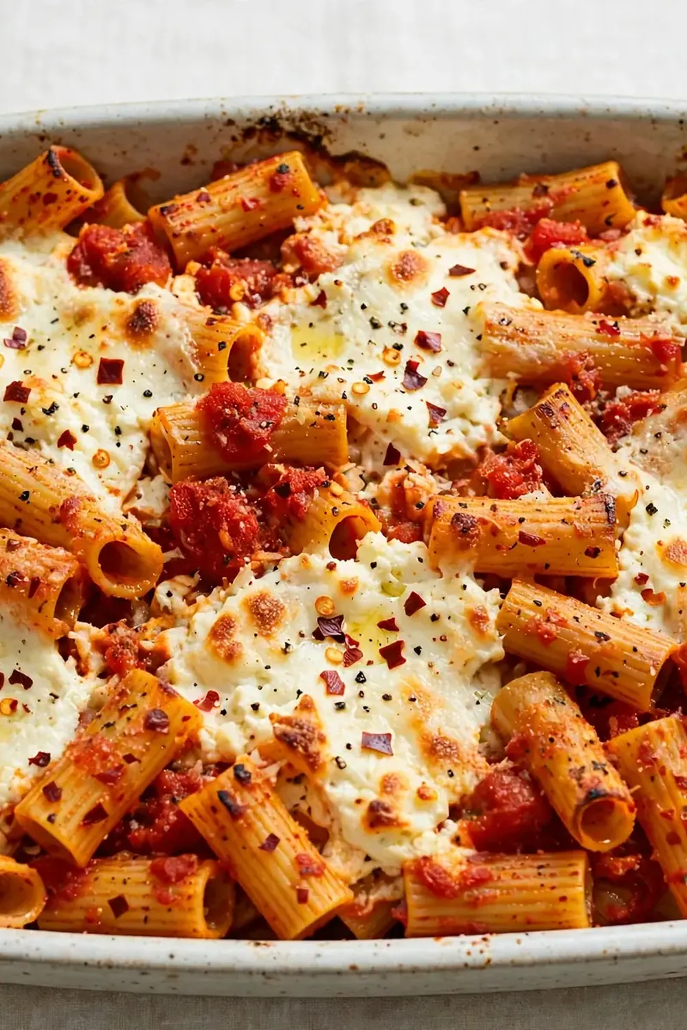 Spicy Tomato and Ricotta Baked Pasta