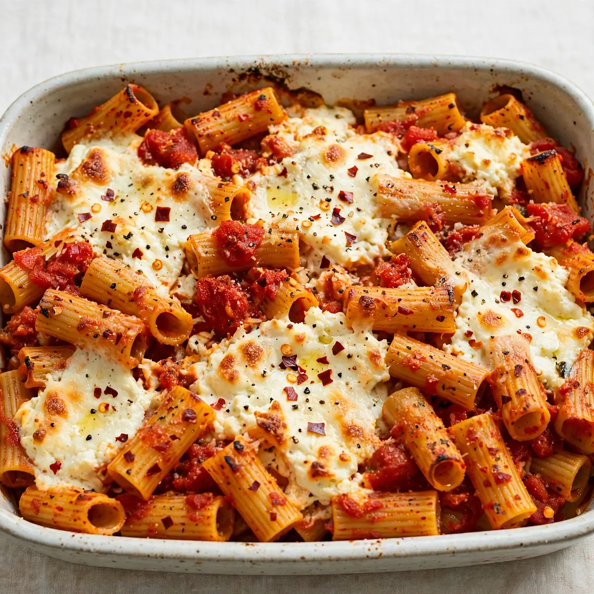 Eindrucksvolle Scharfe Tomaten-Ricotta-Backpasta für Gäste