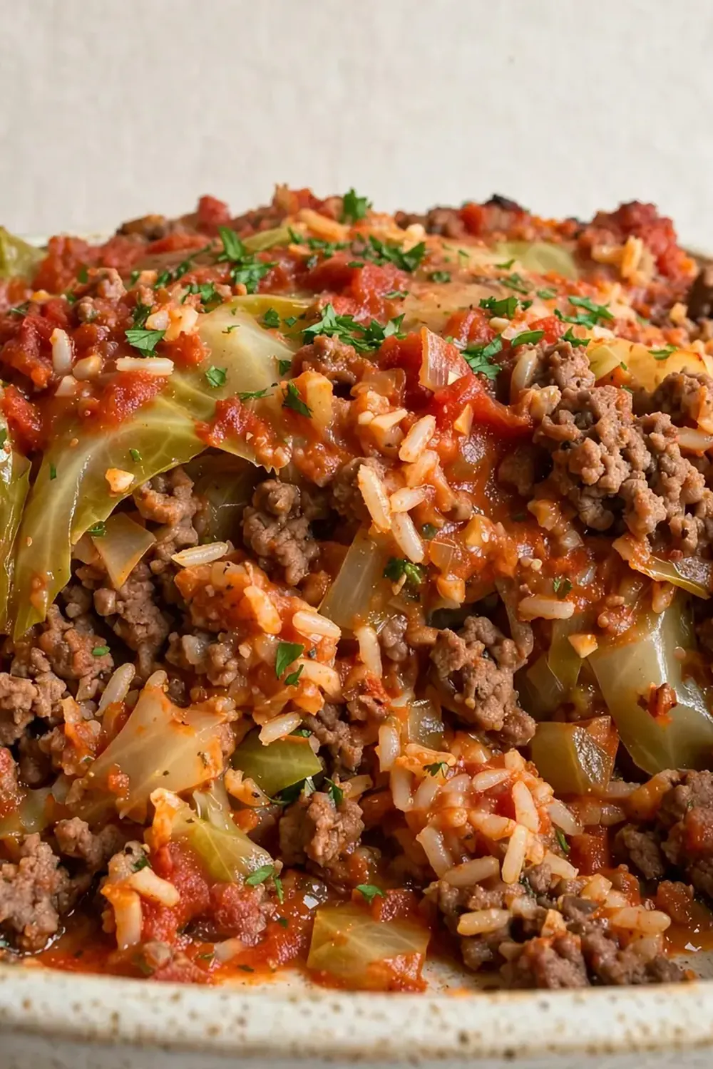 Unstuffed Cabbage Roll Casserole