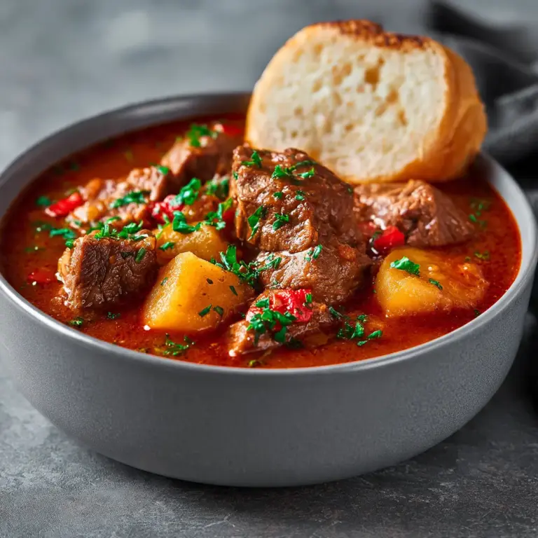 Herzhafter Gulaschsuppe