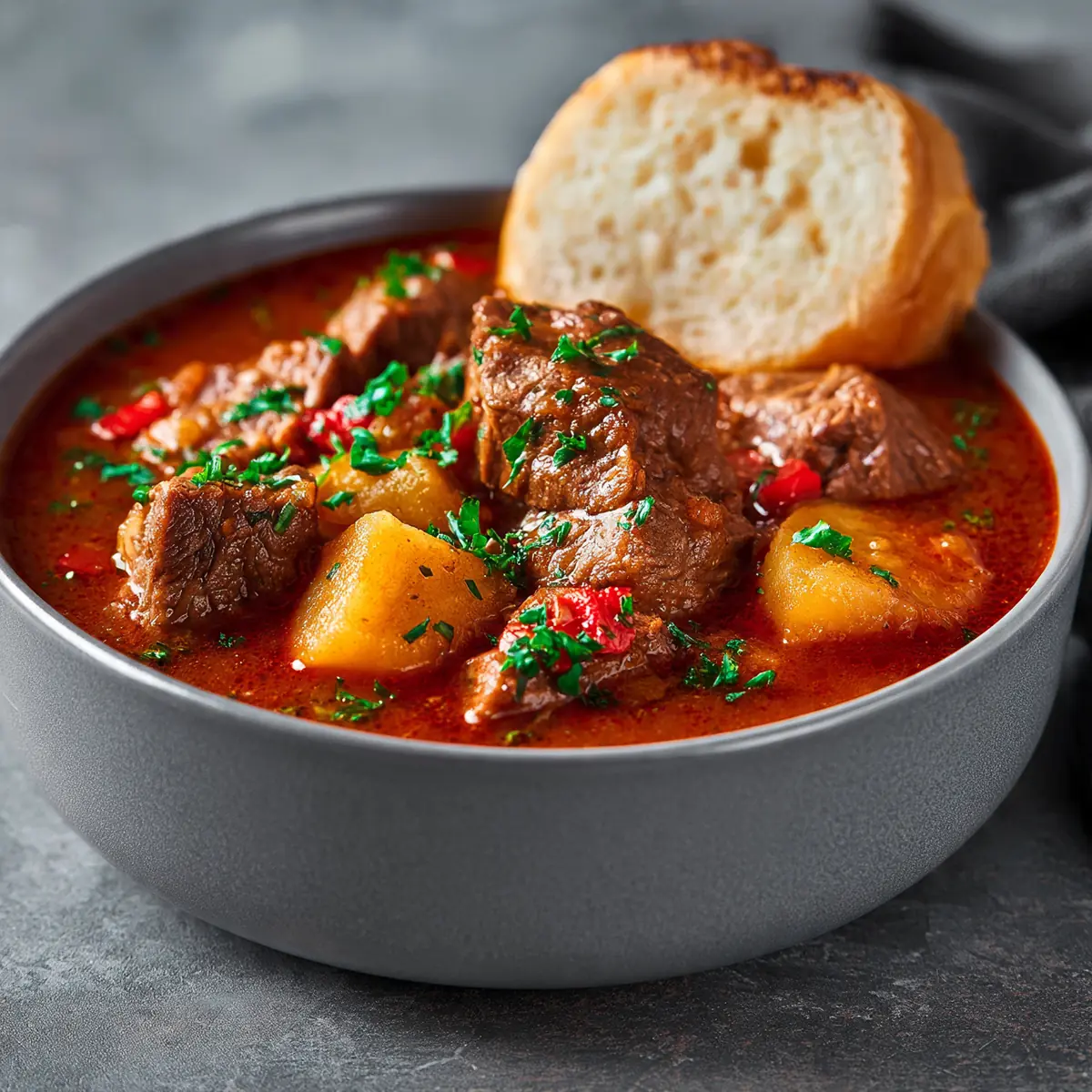 Herzhafter Gulaschsuppe