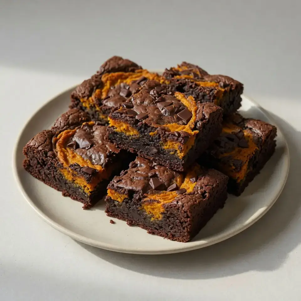 Kürbis-Brownies mit Schokolade