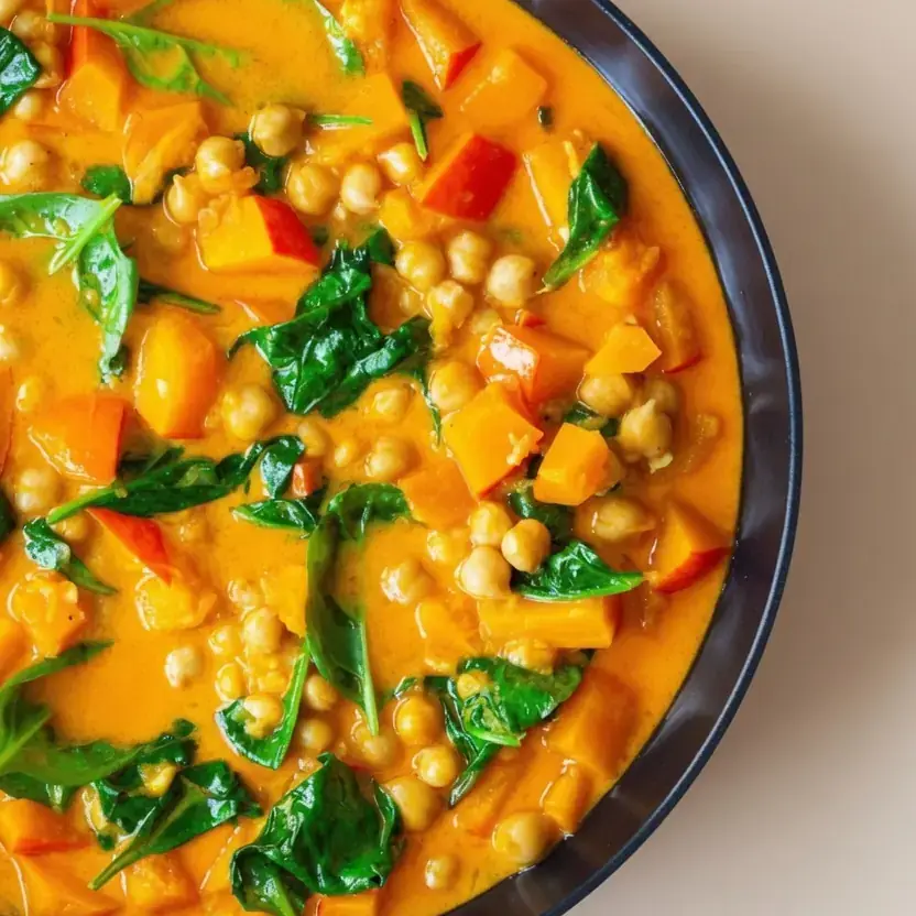 Kürbis-Curry mit Kichererbsen