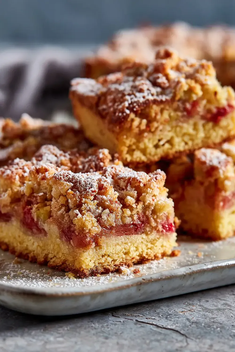 Crispy Rhubarb Cake Recipe