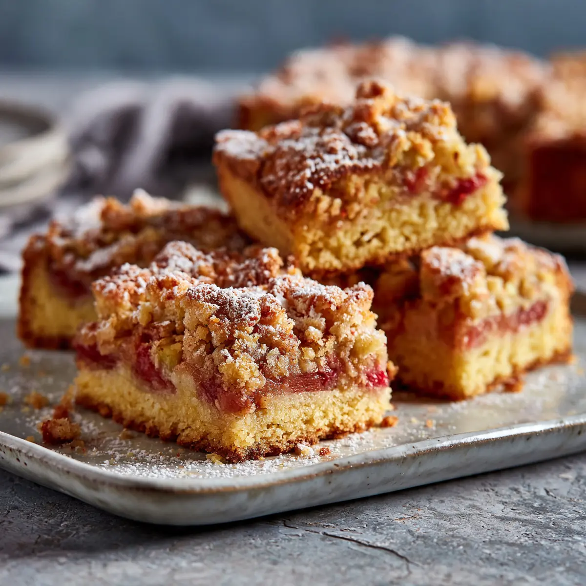 Knuspriger Rhabarberkuchen