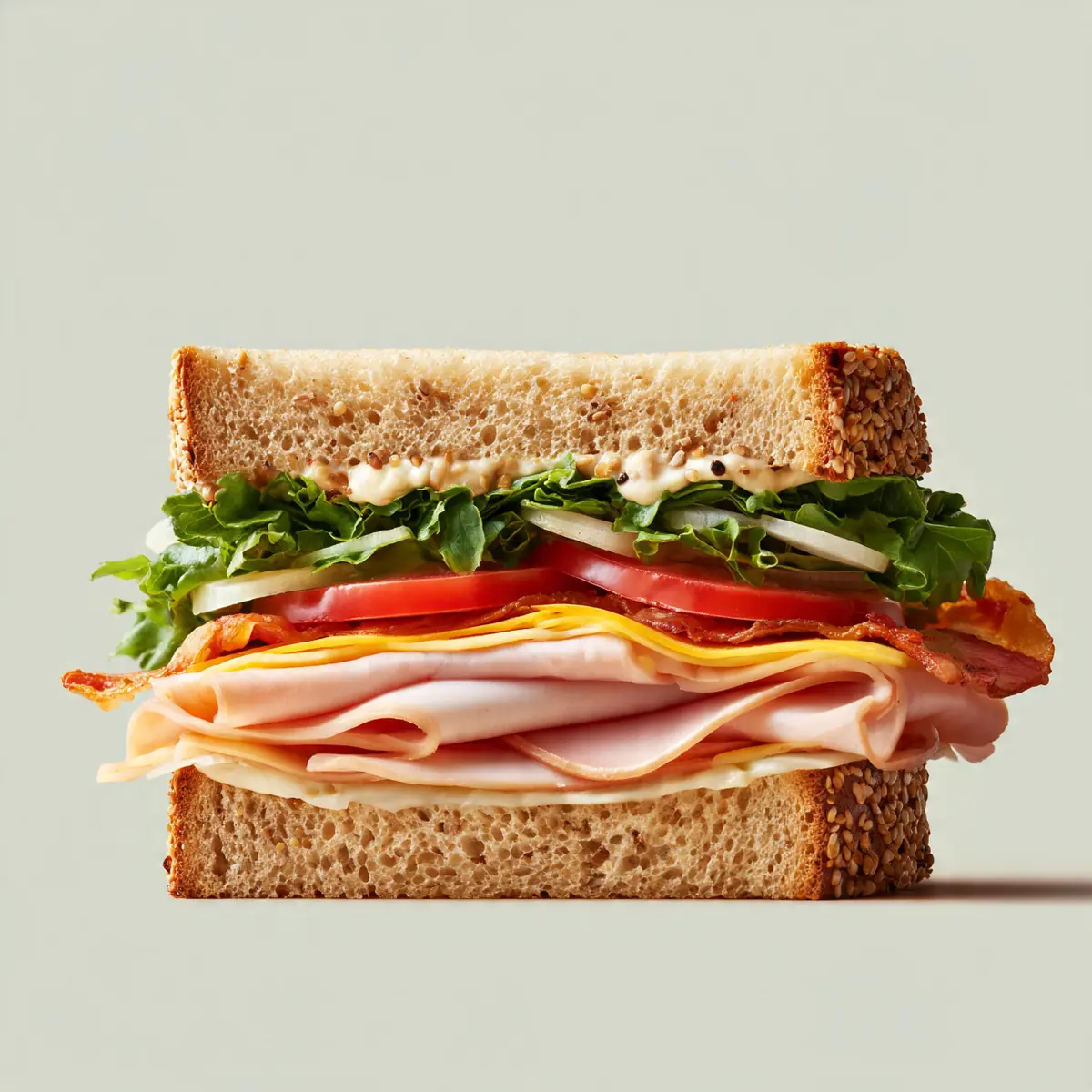 Lockeres Sandwich mit fluffigem Brot