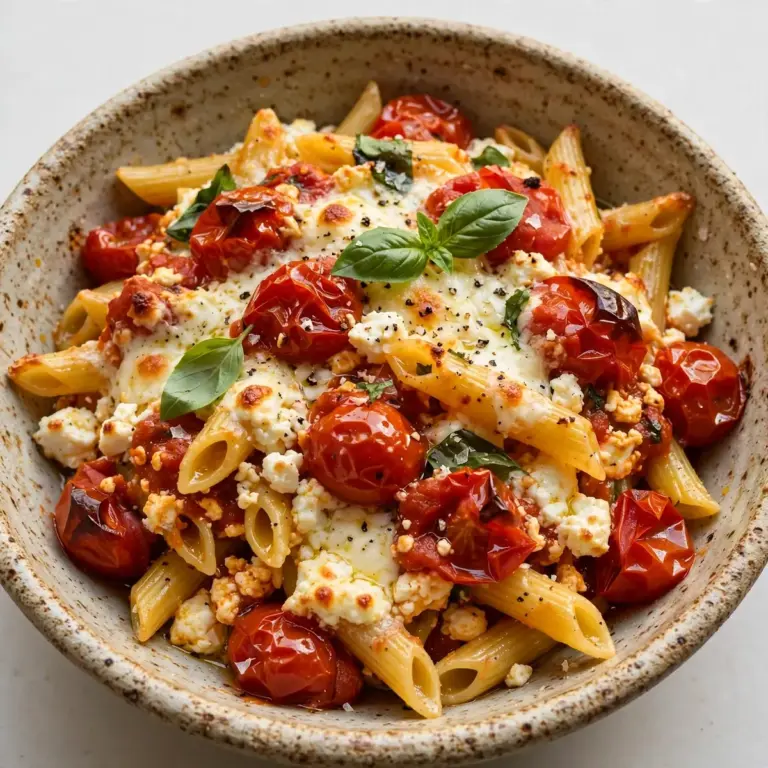 Ofen-Feta mit Kirschtomaten-Pasta: Restaurantreif Serviert