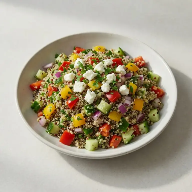 Quinoa-Salat mit Gemüse und Feta
