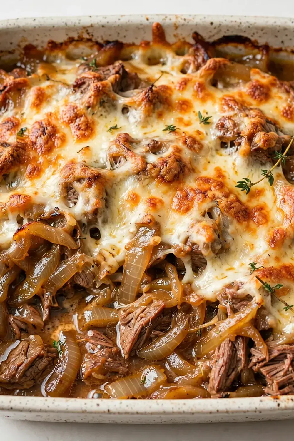 French Onion Beef Casserole (Beef Broth Base)
