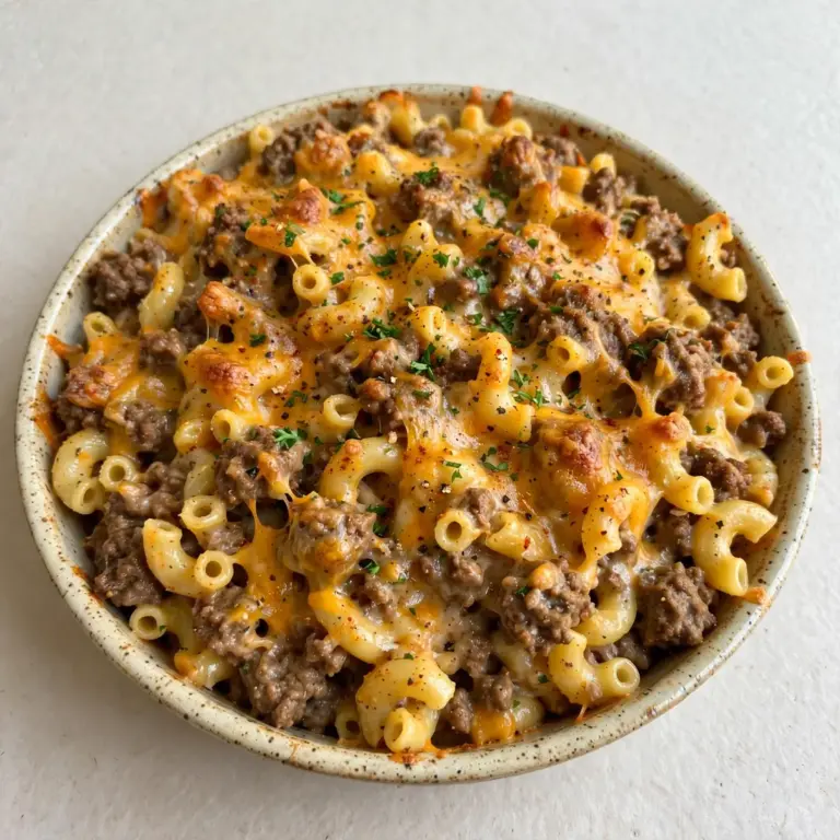 Restaurant-Qualität Hausgemachter Hamburger Helper Auflauf