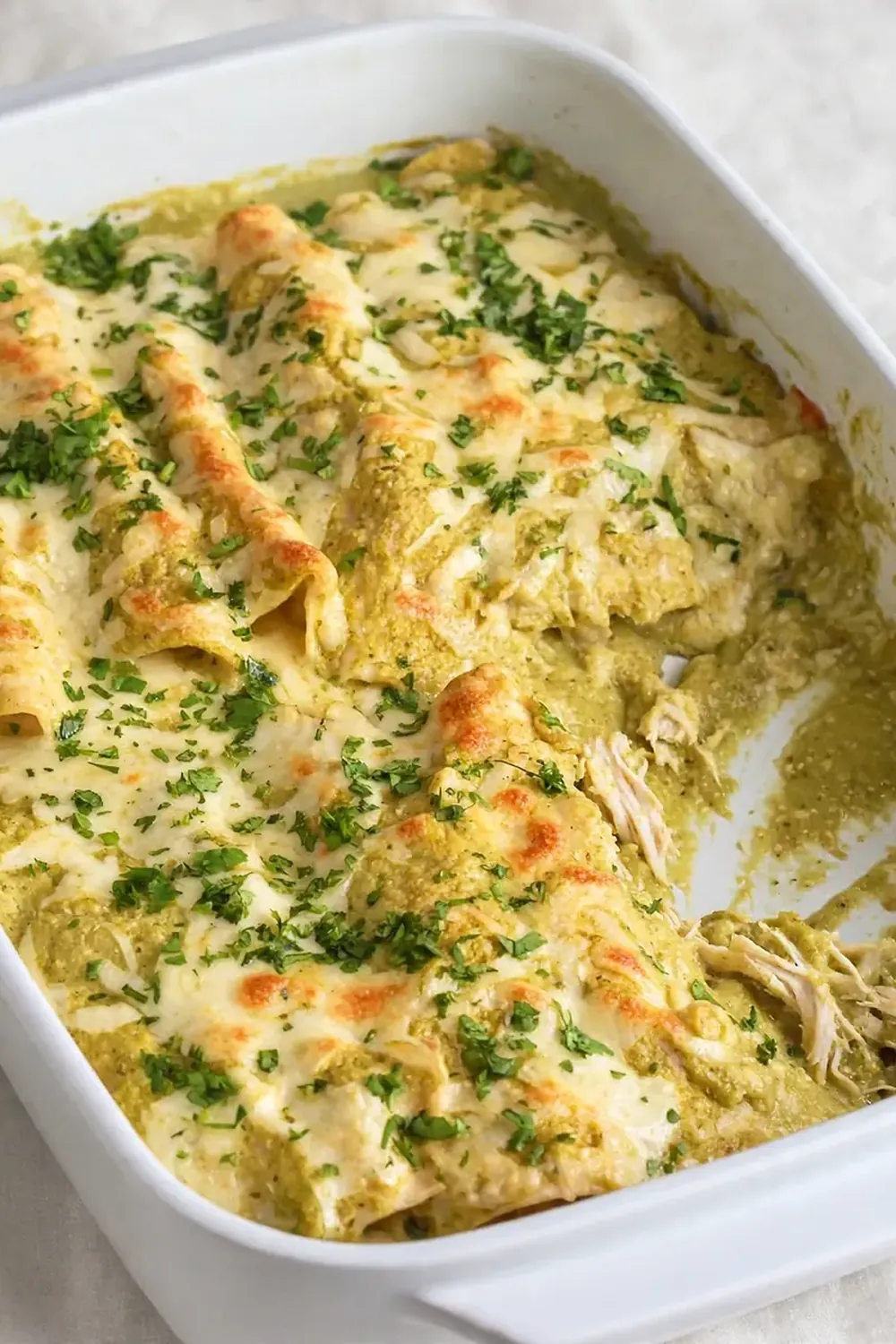 Chicken Enchiladas Suizas Bake