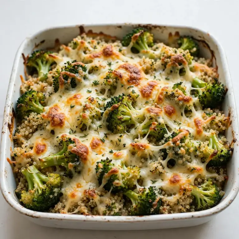 Restaurant-Qualität: Käse-Brokkoli-Quinoa-Auflauf
