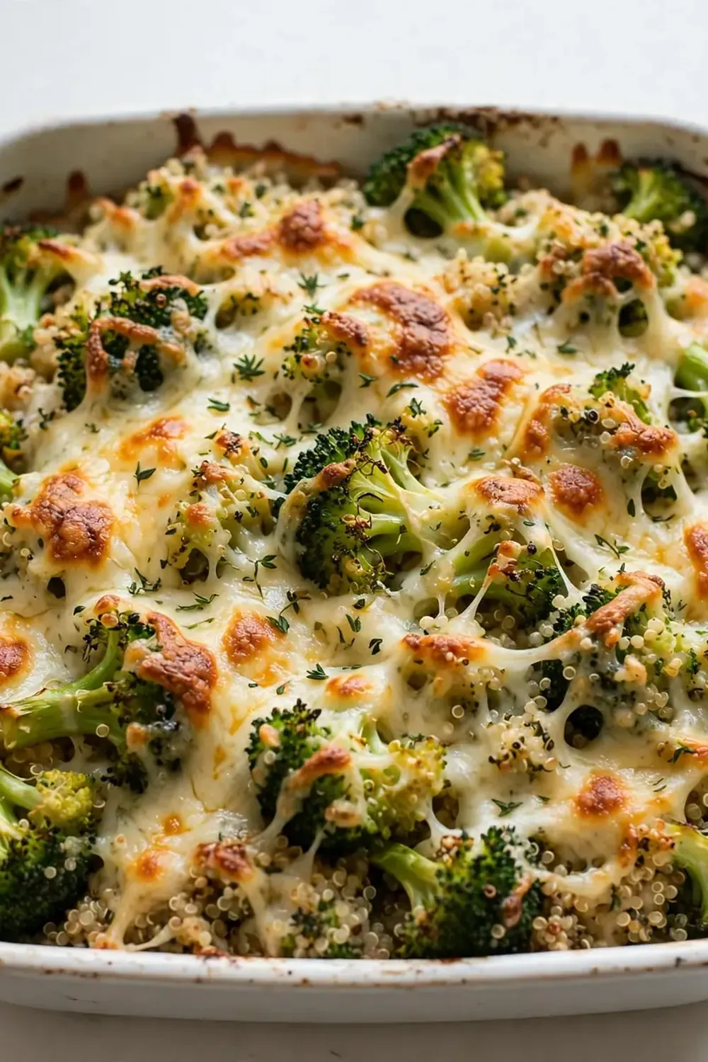 Cheesy Broccoli and Quinoa Bake