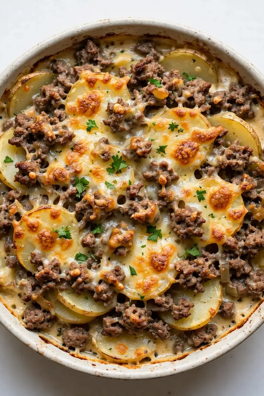 Ground Beef and Potato Gratin
