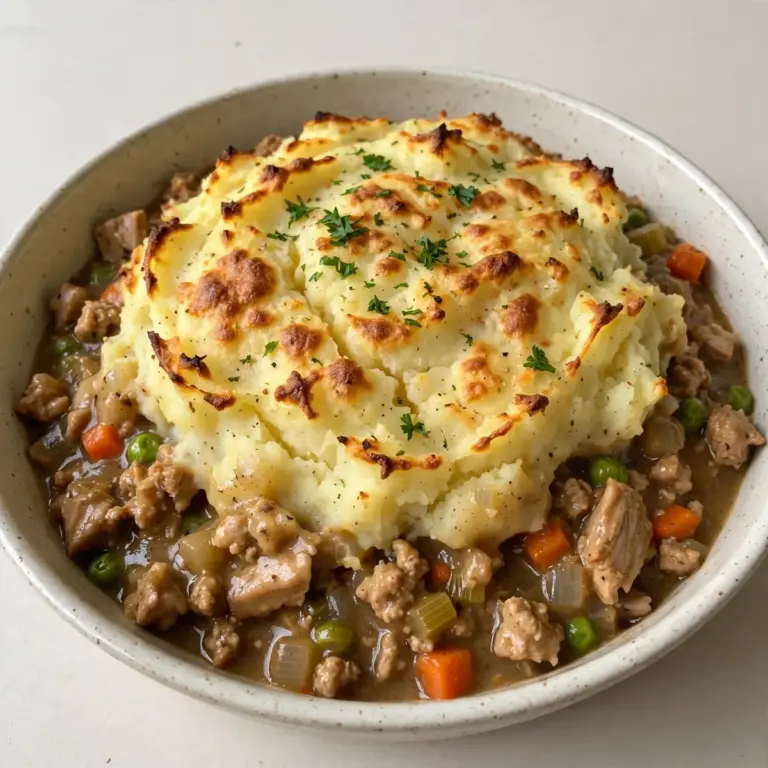 Restaurant-Reif: Traditioneller Shepherd’s Pie mit Putenhack