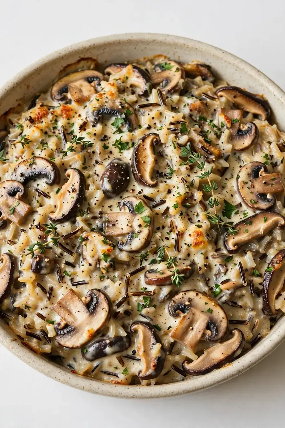 Creamy Mushroom and Wild Rice Casserole