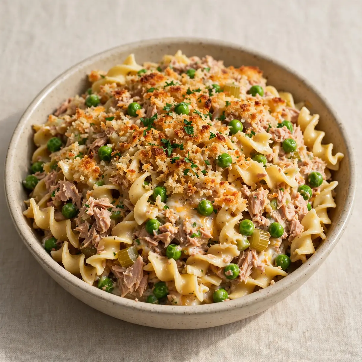 Restaurant-Reifer Thunfisch-Nudel-Auflauf für Gäste