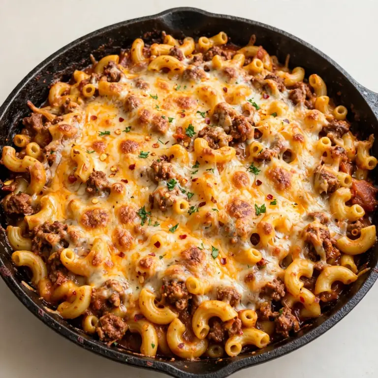 Restaurant-Style One-Pan Chili Mac Bake für Gäste