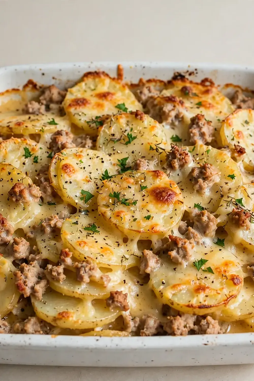 Scalloped Potatoes with Ground Turkey