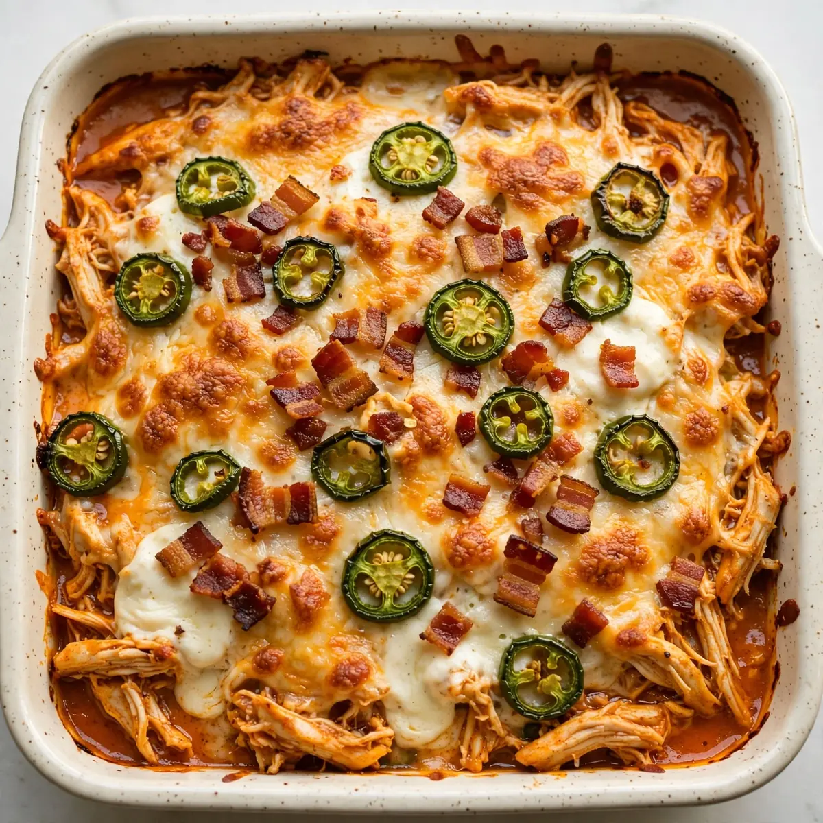 Restaurant-Würdiges Buffalo Chicken Jalapeño Popper Casserole