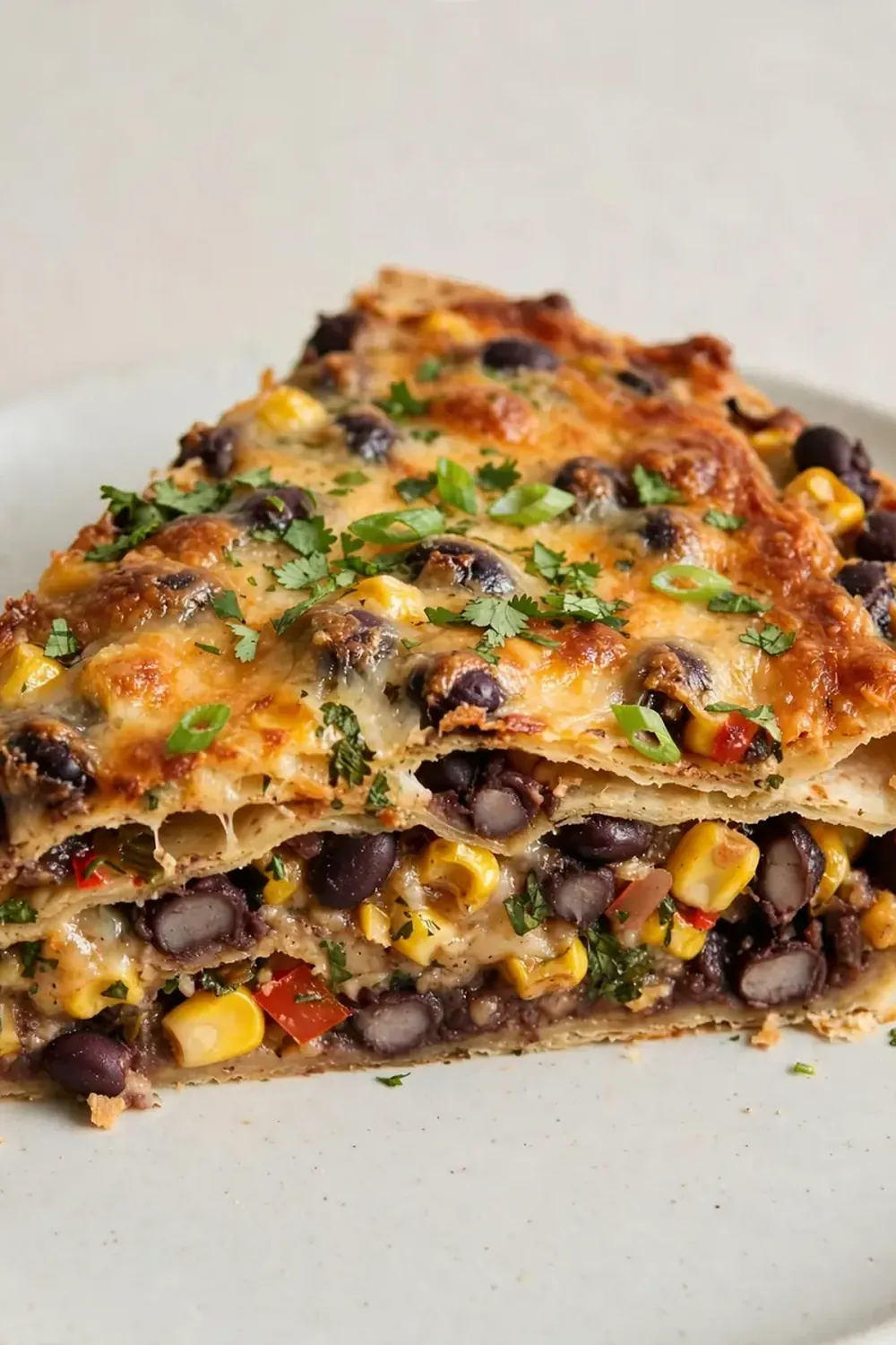 Black Bean and Corn Tortilla Pie