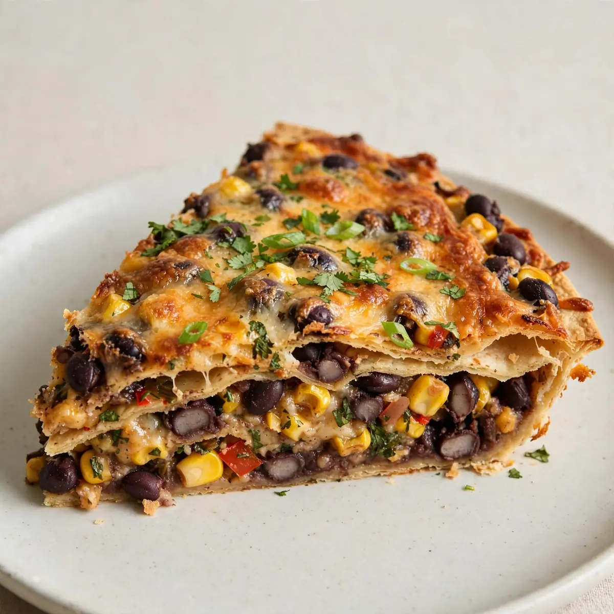 Restauranttauglicher Schwarze-Bohnen-Mais-Tortilla-Pie
