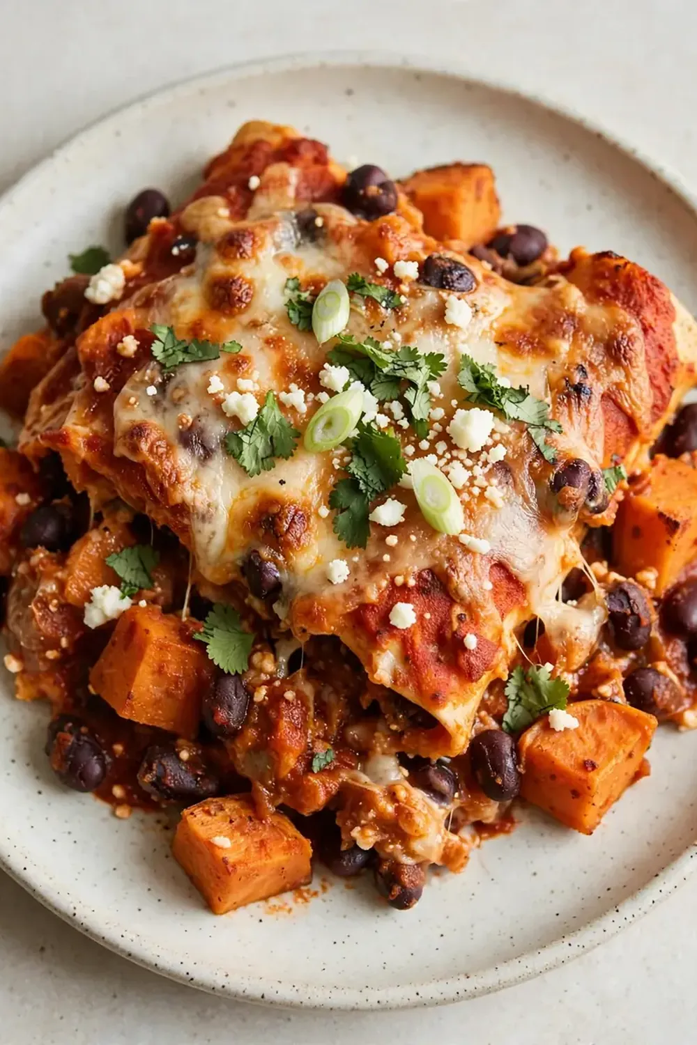 Sweet Potato and Black Bean Enchilada Casserole
