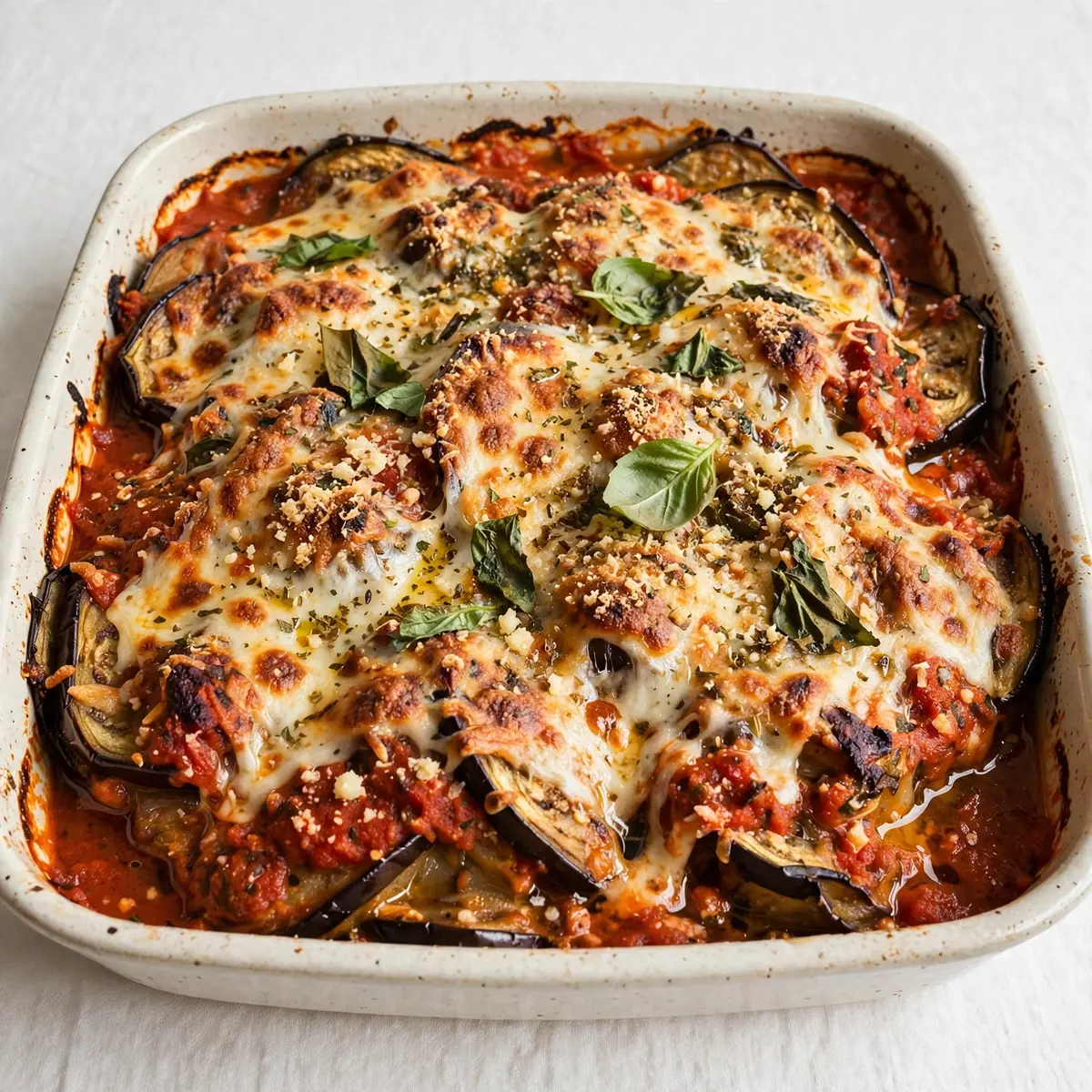 Restauranttaugliches Auberginen-Parmesan-Casserole