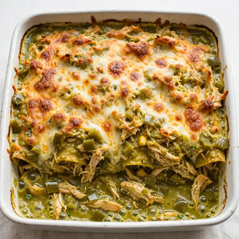 Restauranttaugliches Grünes Chile Chicken Enchilada Casserole
