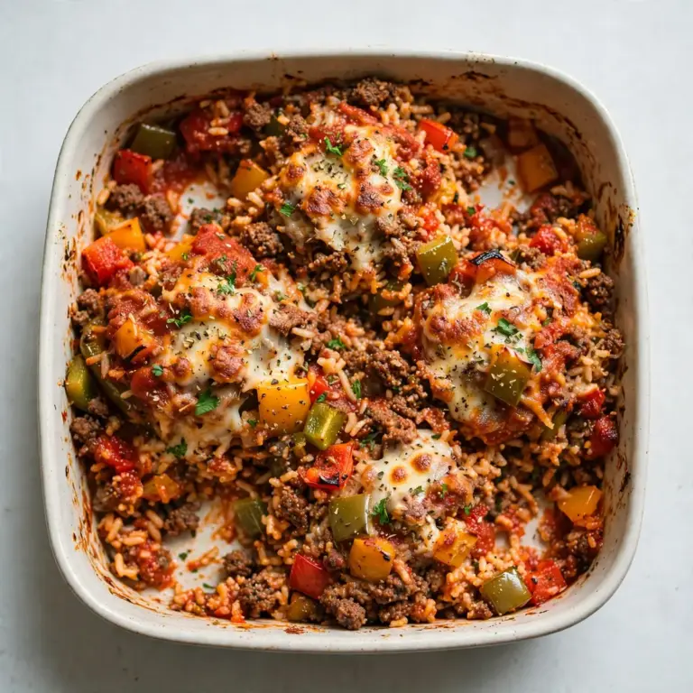 Restaurantwürdige Deconstructed Stuffed Pepper Bake