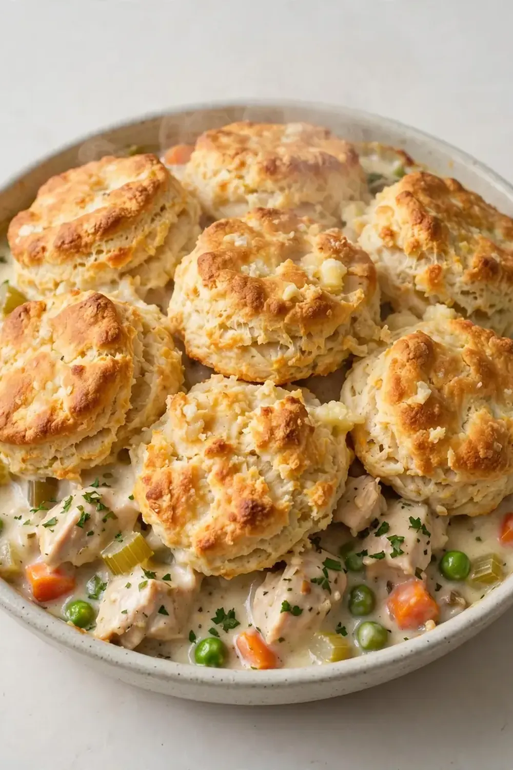 Biscuit-Topped Chicken Pot Pie Casserole