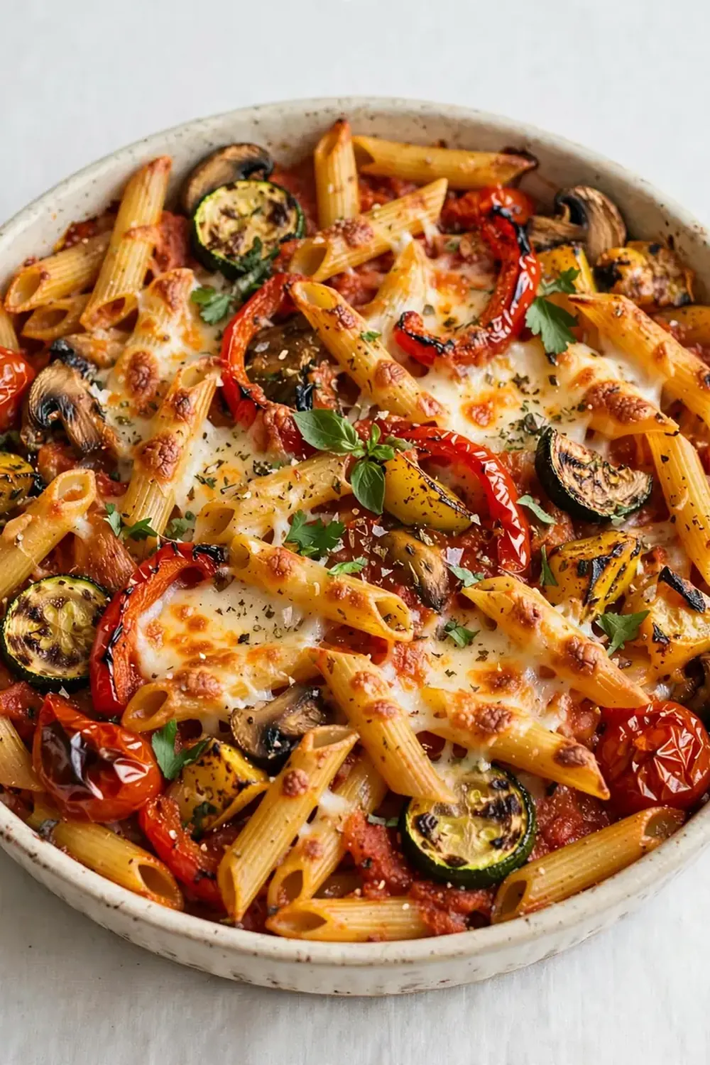 Baked Penne with Roasted Vegetables