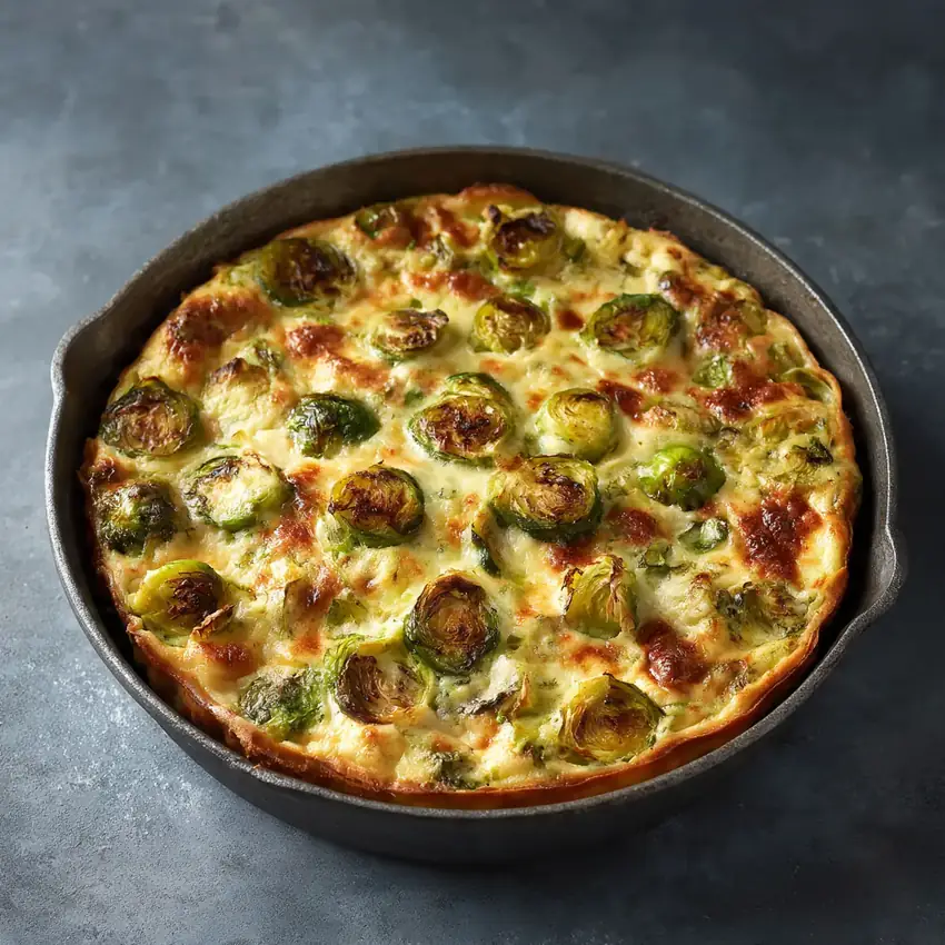 Rosenkohl-Quiche ohne Boden