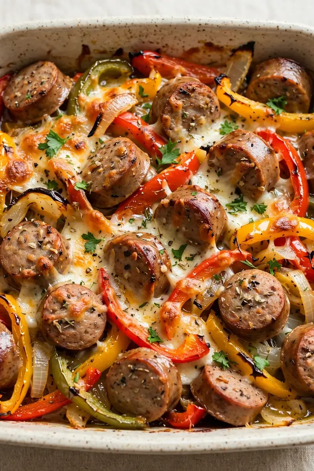 Turkey Sausage and Bell Pepper Bake