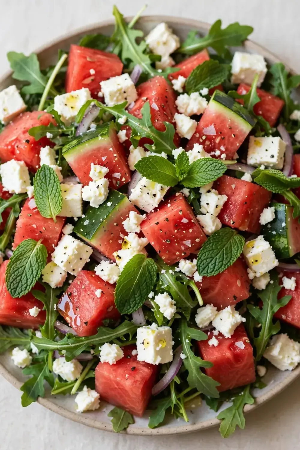 salat wassermelone feta minze rucola